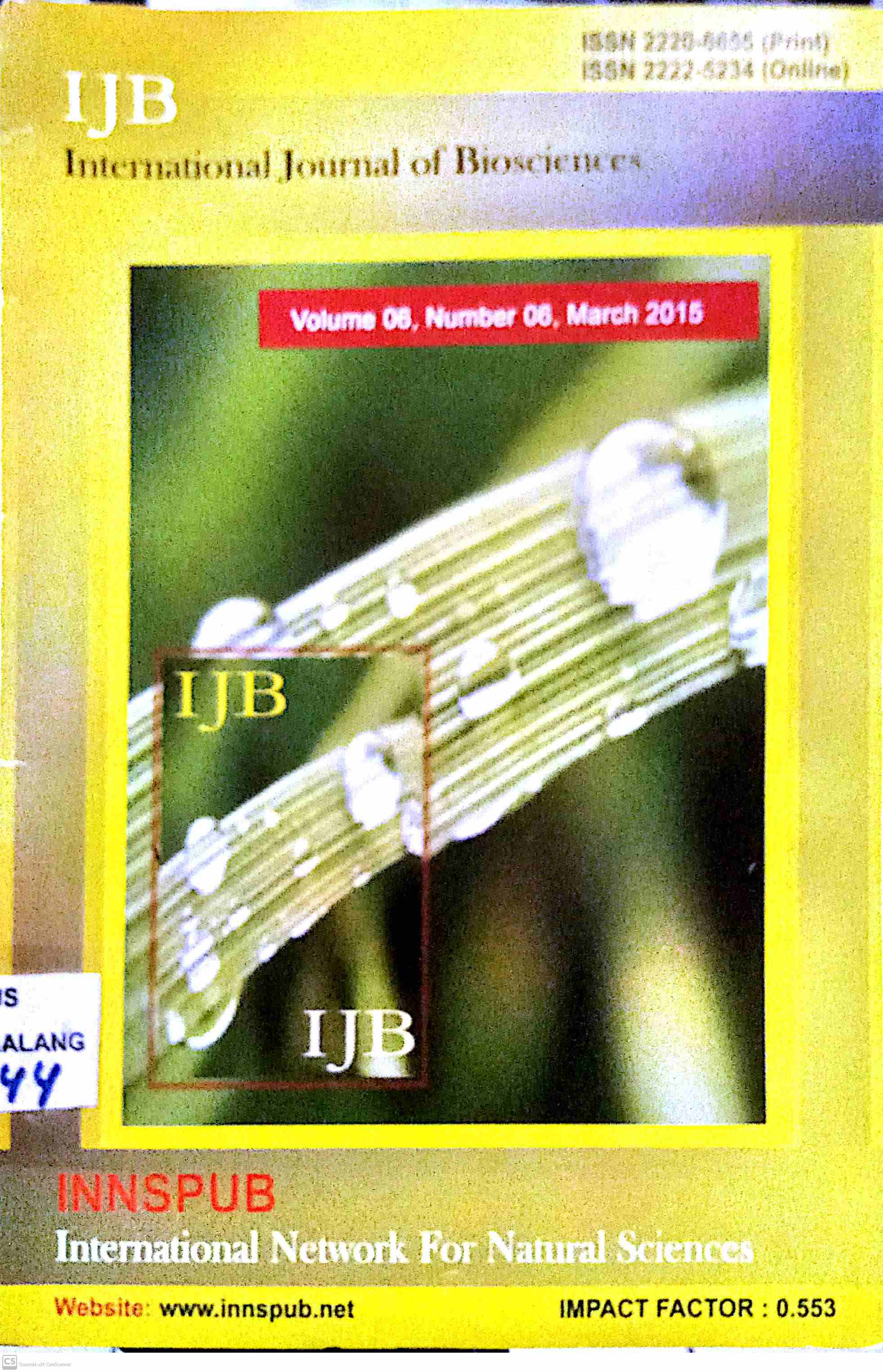 IJB: international journal of biosciences